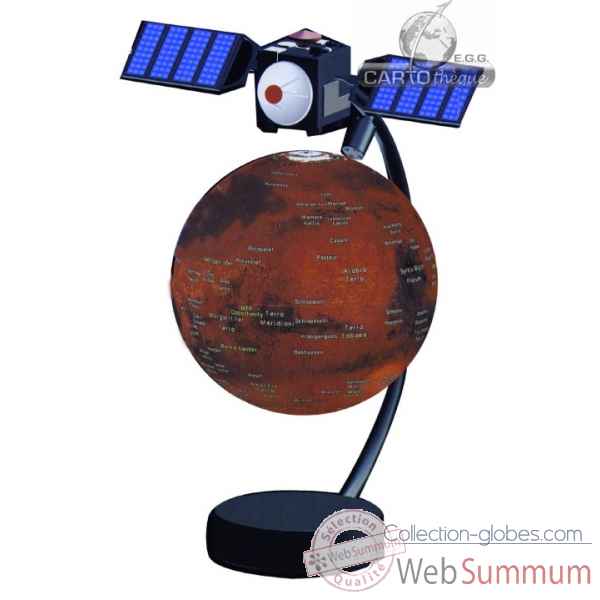 Globe 15 cm magntique flottant mars Cartothque EGG -SLMF15MARS