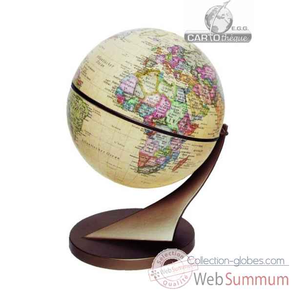 Mini globe 15 cm antique axe incline Cartothque EGG -SLCL15ANTI