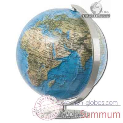 Mini globe colombus classic 12cm duorama pied et meridien acier brosse Cartothque EGG -CO211281