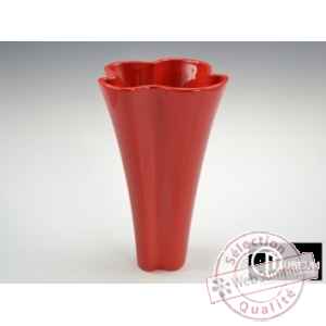 amelie vase feston rouge 40cm Edelweiss -B5761