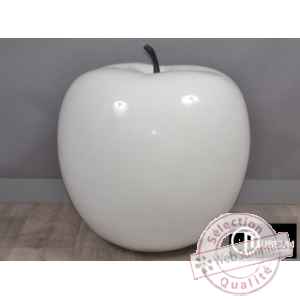 Objet decoration classy pomme blanche 64cm Edelweiss -C7992