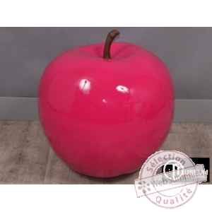 Objet dcoration color pomme fuschia d,35cm Edelweiss -C9141