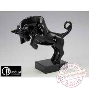 Objet dcoration illusion taureau noir 35cm Edelweiss -C8885
