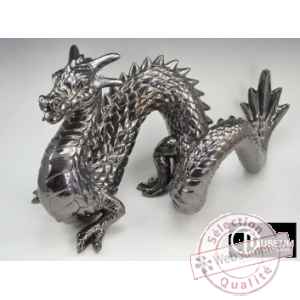Objet dcoration loch-ness dragon platine Edelweiss -C2196