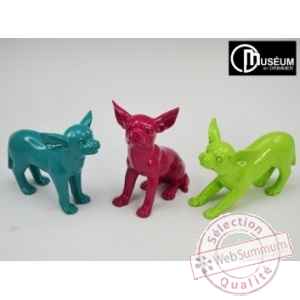 Objet dcoration puppy chihuahua x3ass Edelweiss -C8800