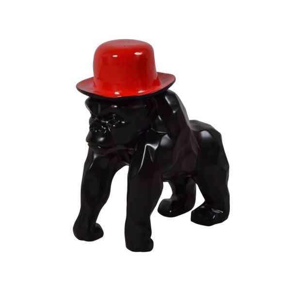 Statue funny singe chapeau rouge Edelweiss -C9247