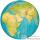 Globe gographique Colombus lumineux - modle INDOOR - sphre 40 cm pour intrieur maison-COI204006