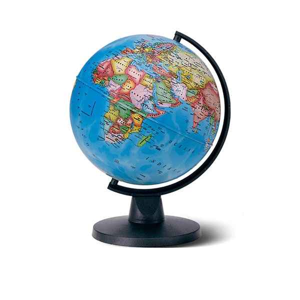 Globe Aries Pol - Globe gographique non lumineux - Cartographie politique - diam 16 cm - hauteur 22 cm