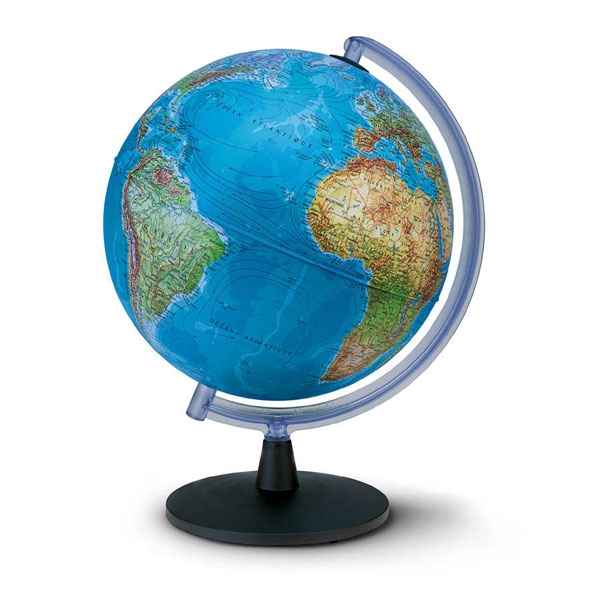 Globe de bureau - Falcon 40 - Globe gographique lumineux - Cartographie double effet : physique teint, politique allum