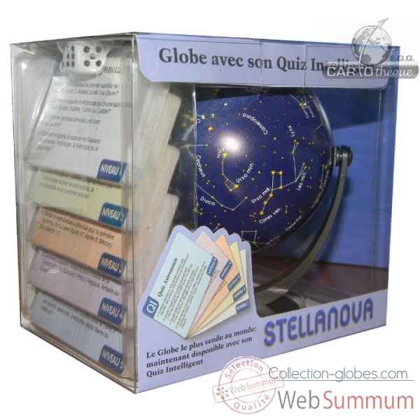 Globe iq 10 cm etoiles avec quiz Cartotheque EGG -SLIQ10ETOI