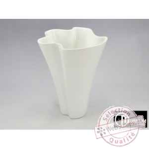 amelie vase feston blanc 35cm Edelweiss -B5733