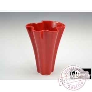amelie vase feston rouge 35cm Edelweiss -B5760