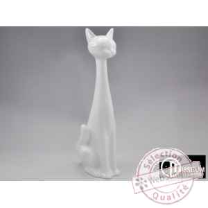felix statuette chat blanc 52cm Edelweiss -B5735
