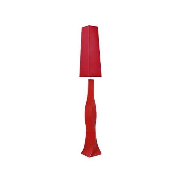 Lampe céramique Obélisque rouge 155cm Edelweiss -B5730