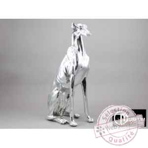 levrier statuette chien argent 77c Edelweiss -C8892
