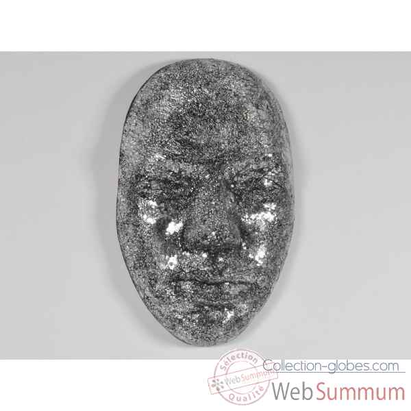Objet decoration exaltation masque noir / argent 66cm Edelweiss -C7927