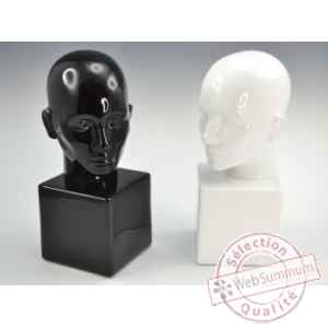 statue apparence visage banc/noir Edelweiss -B5772