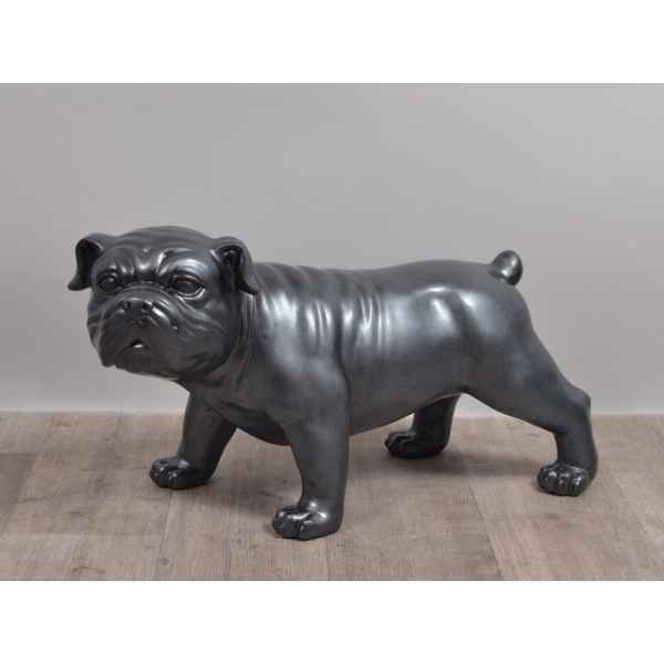 Statue classy chien bulldog carbone Edelweiss -C9580