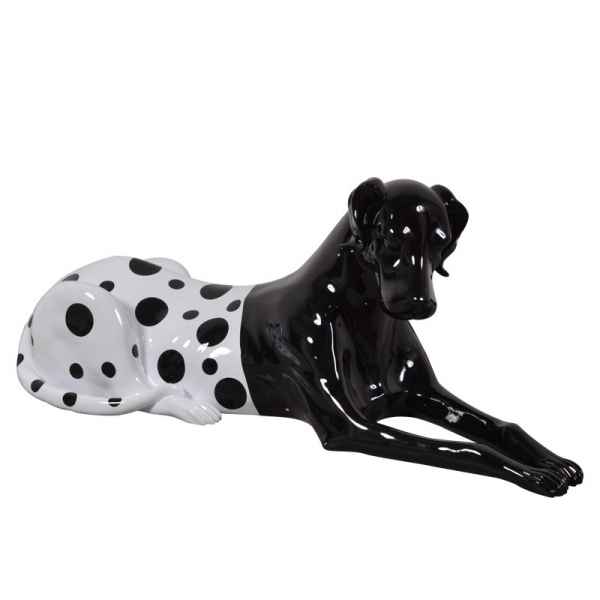 Statue funny chien noir avec pois Edelweiss -C9258