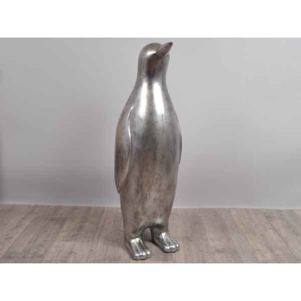 Statue pingouin polaire 100cm silver Edelweiss -C9568
