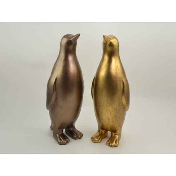 Statue pingouin polaire 60cm 2 couleurs or assorties Edelweiss -C9554