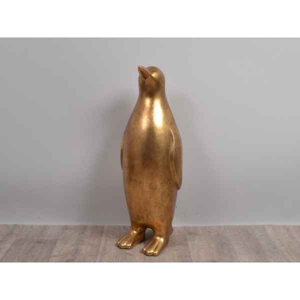 Statue pingouin polaire 80cm gold Edelweiss -C9558
