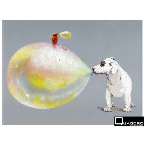 Toile chien ballon 120x90cm Edelweiss -C6916