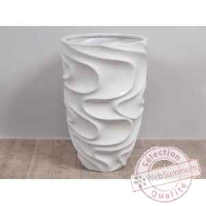 Vase vegas blanc 50cm Edelweiss -D2813