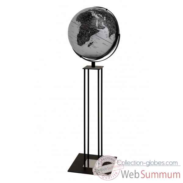 Globe sur pied worldtrophy argent mat night emform -se-0917