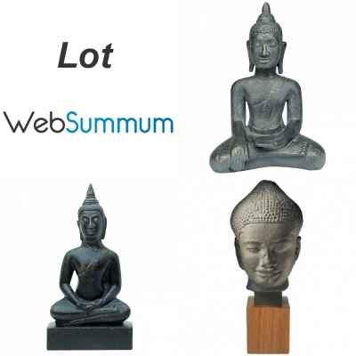 Lot 3 statuettes reproductions Buddha - Réunion des Musées Nationaux -LWS-476