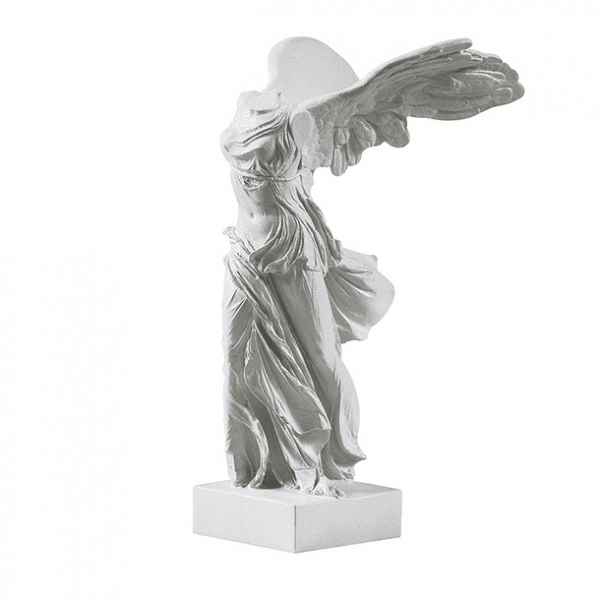 Statuette musée reproduction Victoire de Samothrace blanche art grec -RB202021