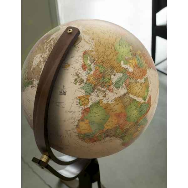 Globe Prestige Emily - modèle Marco Polo - Globe géographique lumineux -  Cartographie de type antique,  réactualisée - diam 50 cm - hauteur 106 cm